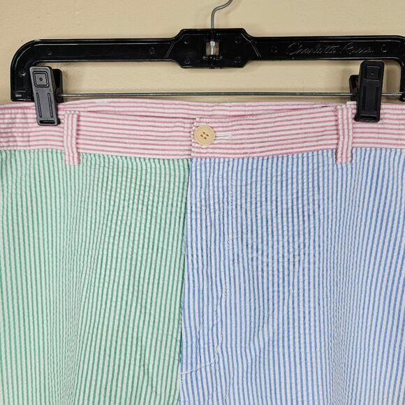 vineyard vines mens pierced seersucker club shorts size 38 pastel preppy yacht - Picture 4 of 7